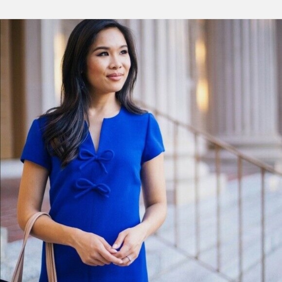 J Crew Black Bow Dress Size 8 - Picture 10 of 15